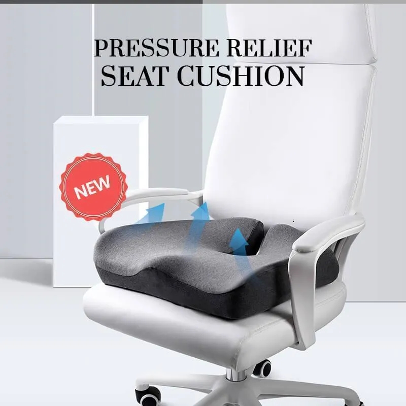 Cushion/Decorative Pillow Pressure Relief Seat Cushion Back Pain Orthopedic Therapy Car Office Chair Wheelchair Support Tailbone Sciatica Relief Artifact 230309