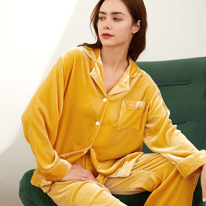 Kaufe Männer Frühling Herbst Pyjamas Set Revers K Produktbild-Vorschau 3