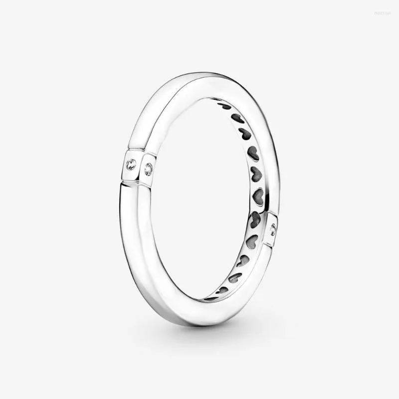 Küme Yüzük Otantik 925 STERLING Gümüş Kadınlar Logo Kalpleri Halka Orijinal Takı Düğün Partisi Hediyesi Bague Femme 2023