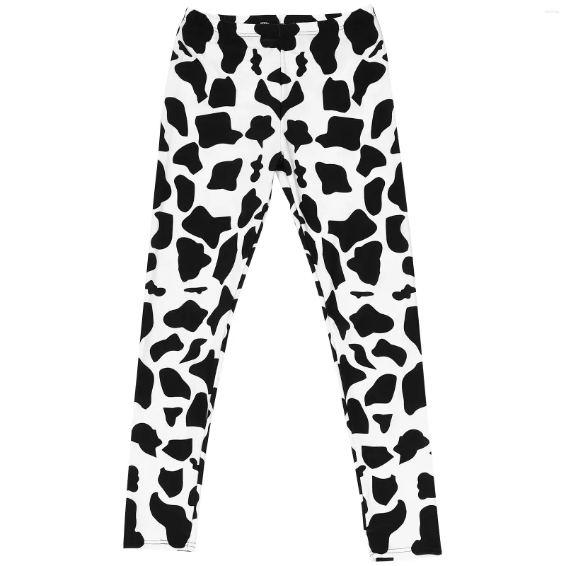 almetag Active Pants Leggings Cow Stockings Print Yoga Women Workoutelastic Accessories Shiny Animal Tights Printedbottoming Lift Seamless