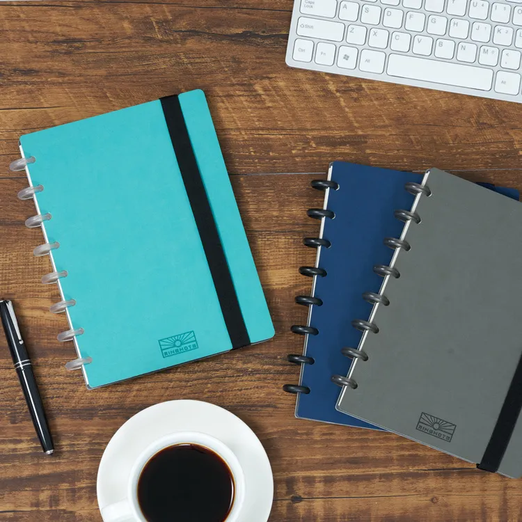 Блокноты A5 PU Блокнот пластиковые диски Переплет грибные отверстия Loof-Leaf Business Notebook Подарок 230309