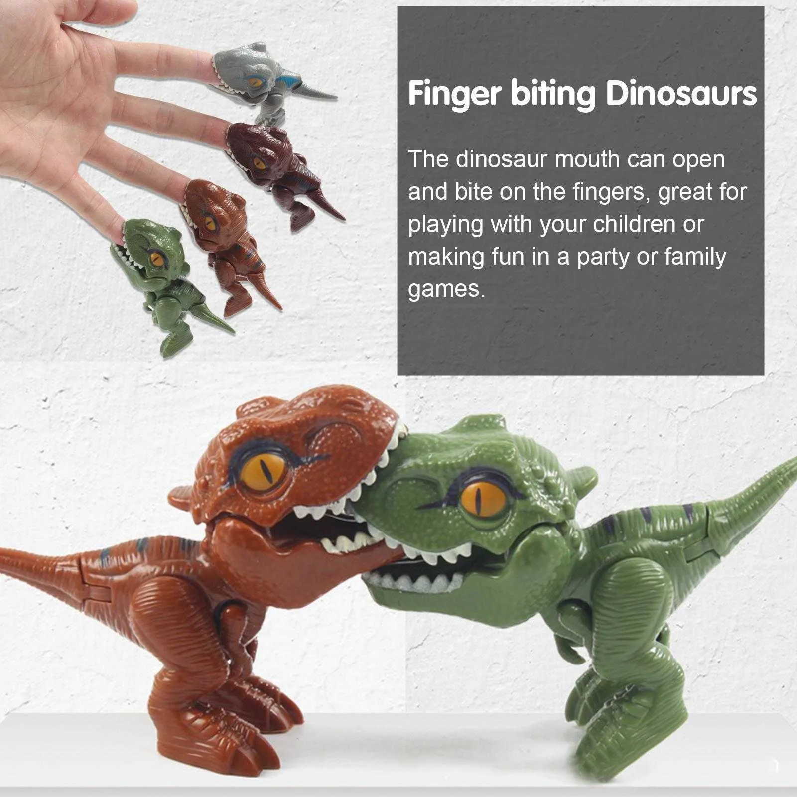 Science Discovery Doigt Dinosaure Anime Figurines Jouets Drôle Dino Mordre  Main Oeufs Jouet Modèle Tyrannosaurus Interactive Tricky F S0p7 Y2303 Du  9,58 €