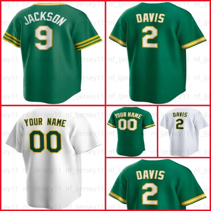 28 Matt Olson Trikot 26 Chapman 9 Reggie Jackson 24 Rickey Henderson 50 Mike Fiers 2 Khris Davis Baseball-Trikots atmungsaktiv 9