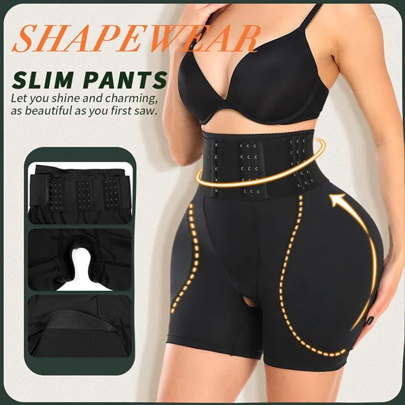 Womens Hourglass Big Shaper With Wrap Belt, Hip Dip Pads, Tummy