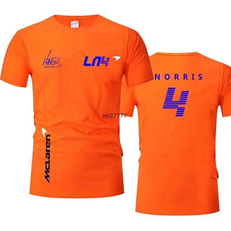 25xq 2023 New Men's and Women's F1 Team T-shirt s 2023 Fashion Mclaren Lando Norris Short-sleeved Round Neck Oversized Outdoor Sports Top 4d7f