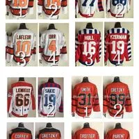 College Hockey Wears All Star Vintage Hockey Jersey Campbell Steve Yzerman Mark er Wayne Gretzky Coffey Bobby Orr Mike Bossy Lemieux GUY LAFLEUR