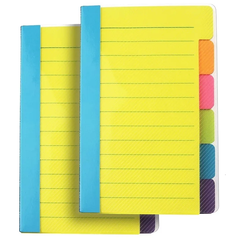 Notepads Sticky Notes Divider: Tabbed Self-Stick Lined Notepad in ...