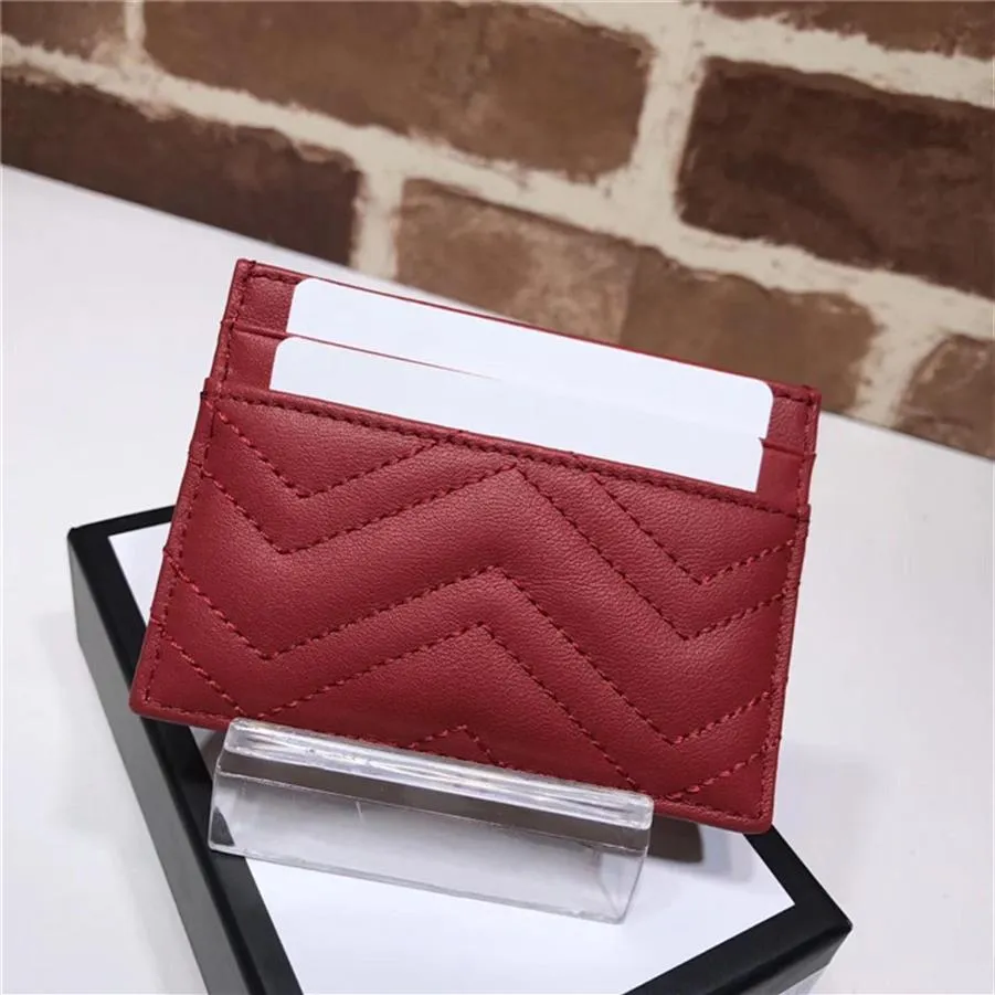 famous fashion women's purse classic business credit card case wallet holders leather luxury bag with original box marmont pa327J
