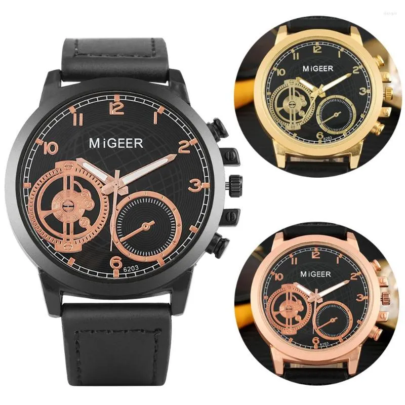 ساعة Wristwatches Business Watch for Men Premium Leather Quartz مع الأرقام العربية ، واطلب هدايا الذكرى السنوية العظيمة إلى صديقها للزوج