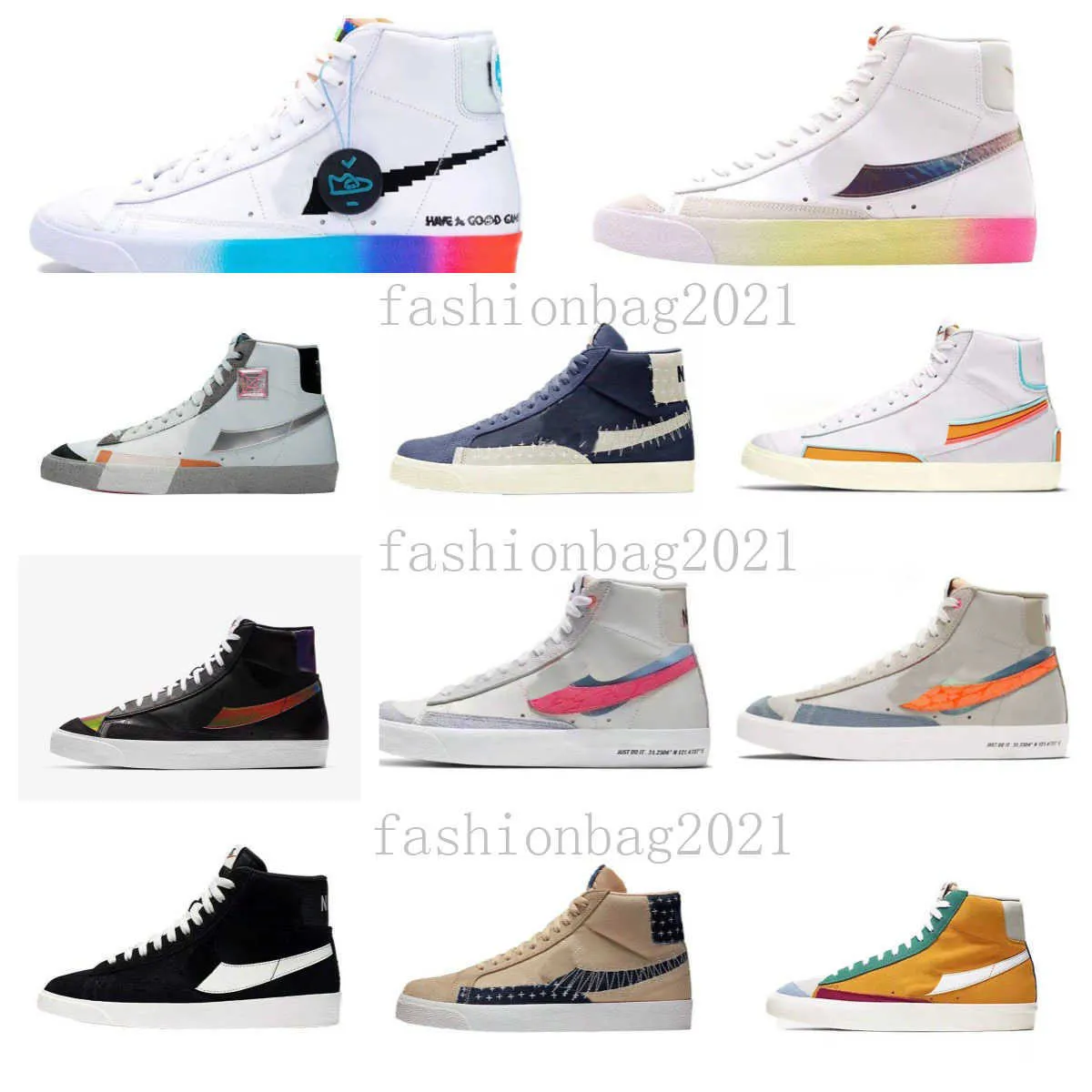 Blazerness Mid 77 Vintage Designer women running shoes High top stylish sneaker High quality Casual luminous laser men women shoes sports sneakers Basketball shoes