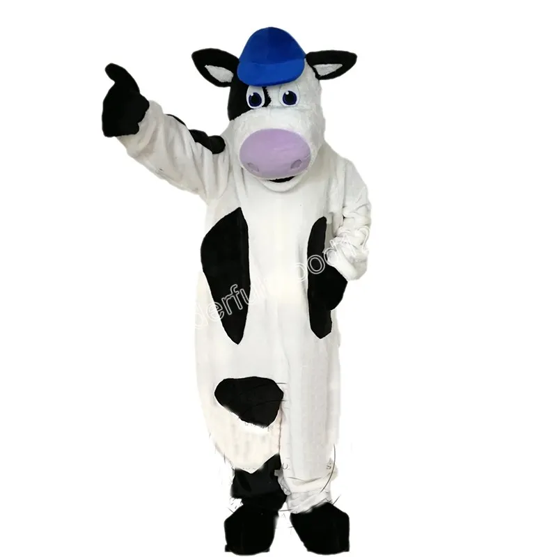 Super Cute Sport Cow Mascot Costumes Carnival Hallowen Gifts unisex utomhus reklamdräkt kostym semester firande tecknad karaktär maskot kostym