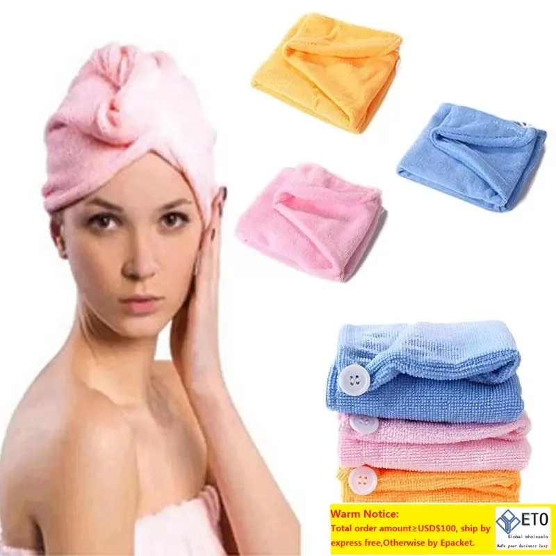 Microfiber Magic Shower Baps Mulheres secando turbante Bap boné estilo Toalha rápida Toalha seca Meninas tomando banho de maquiagem