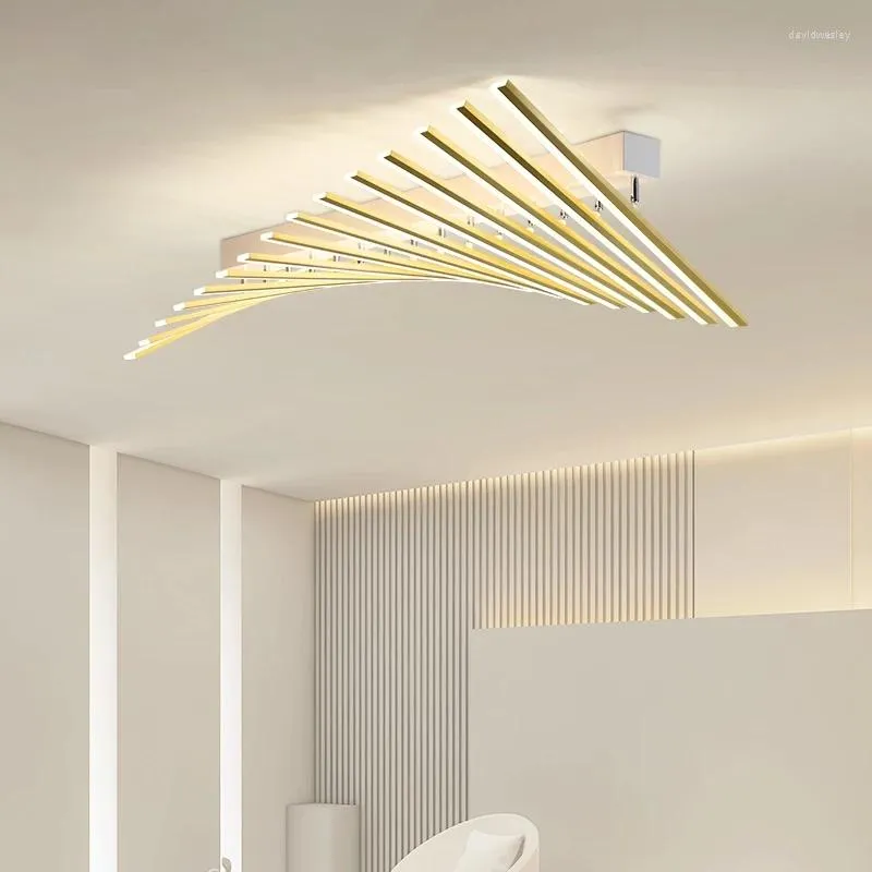 Lampade a sospensione Lampadario moderno a LED per soggiorno con telecomando Lampada da soffitto quadrata a soppalco per ufficio in bianco e nero nordico