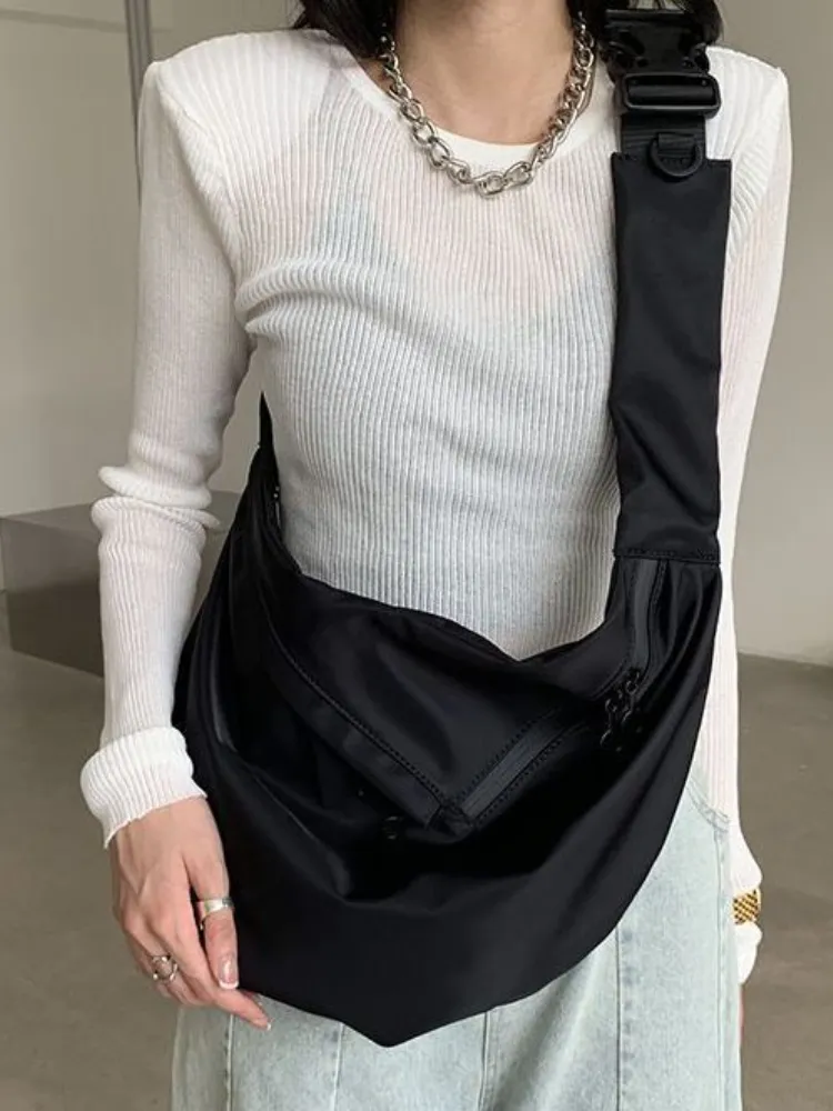 Winter Hippie Waist Bag Zipper Hobo With Small Shoulder Winter Hippie Waist Bag Zipper Hobo With Small Shoulder