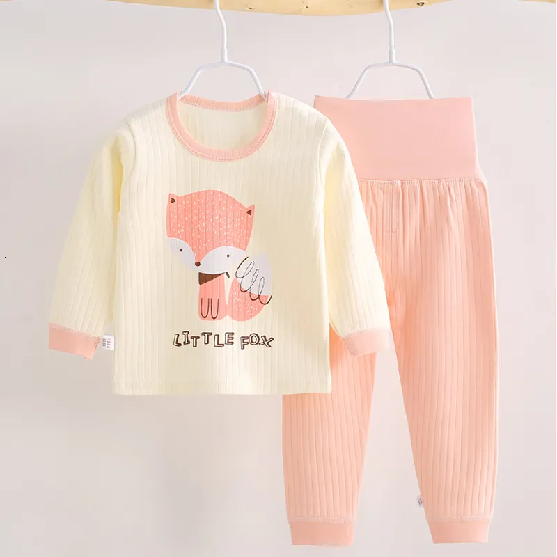 Pajamas Baby Pajamas Autumn Boys And Girls Long-Sleeved Tops Pants 2 Pieces Of Children's Clothing 6 Months-3 Years Old 230310