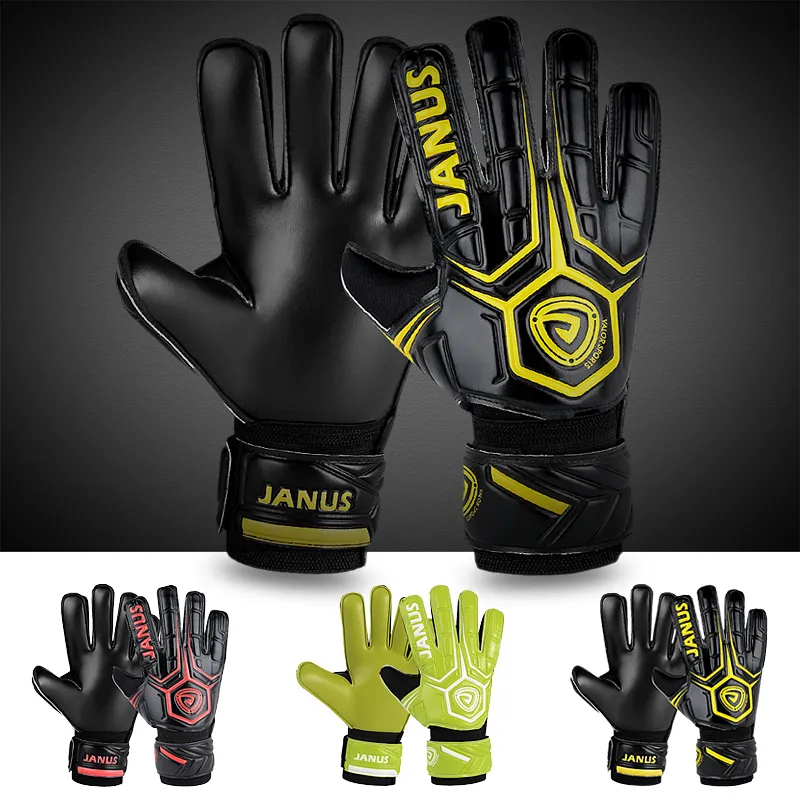 Спортивные перчатки Janus защита от пальцев футбольные перчатки для взрослых серии футбольных вратарей, дети, дети, левас де -футебол Антискидные футбольные перчатки 230309