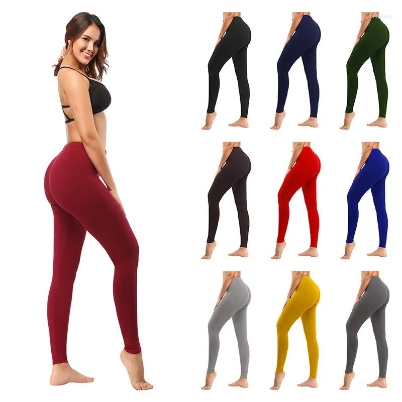 Active Pants 8 Colors Women Yoga Sexy White Sport Leggings Push Up Tights Gym Exercise High Waist Fitness Running Athletic Trousers