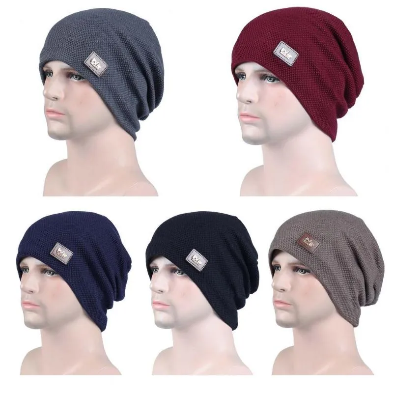 Gorro Feio/crânio Caps Caps de mulheres/homens de malha masculina não derramado respirável outono inverno cor vibrante Classic touchy quente tampa para masculino