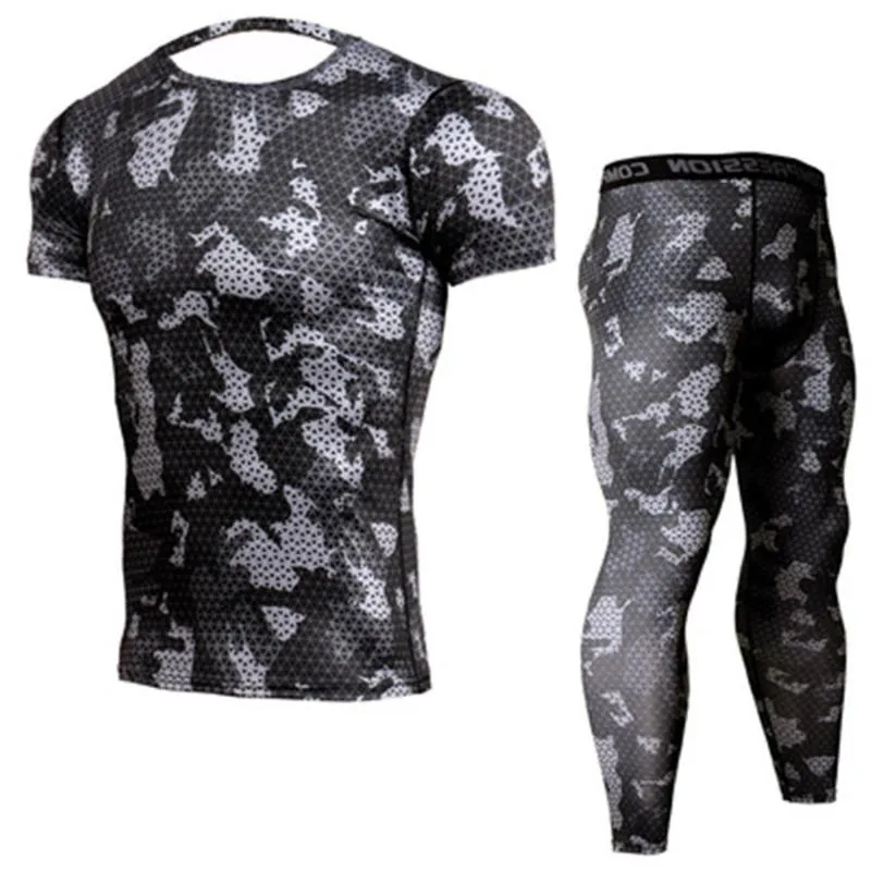 Männer Trainingsanzüge Kompression Sportswear Anzüge Gym Strumpfhosen Trainingskleidung Training Jogging Sport Set Laufen Rashguard TrainingsanzugMe