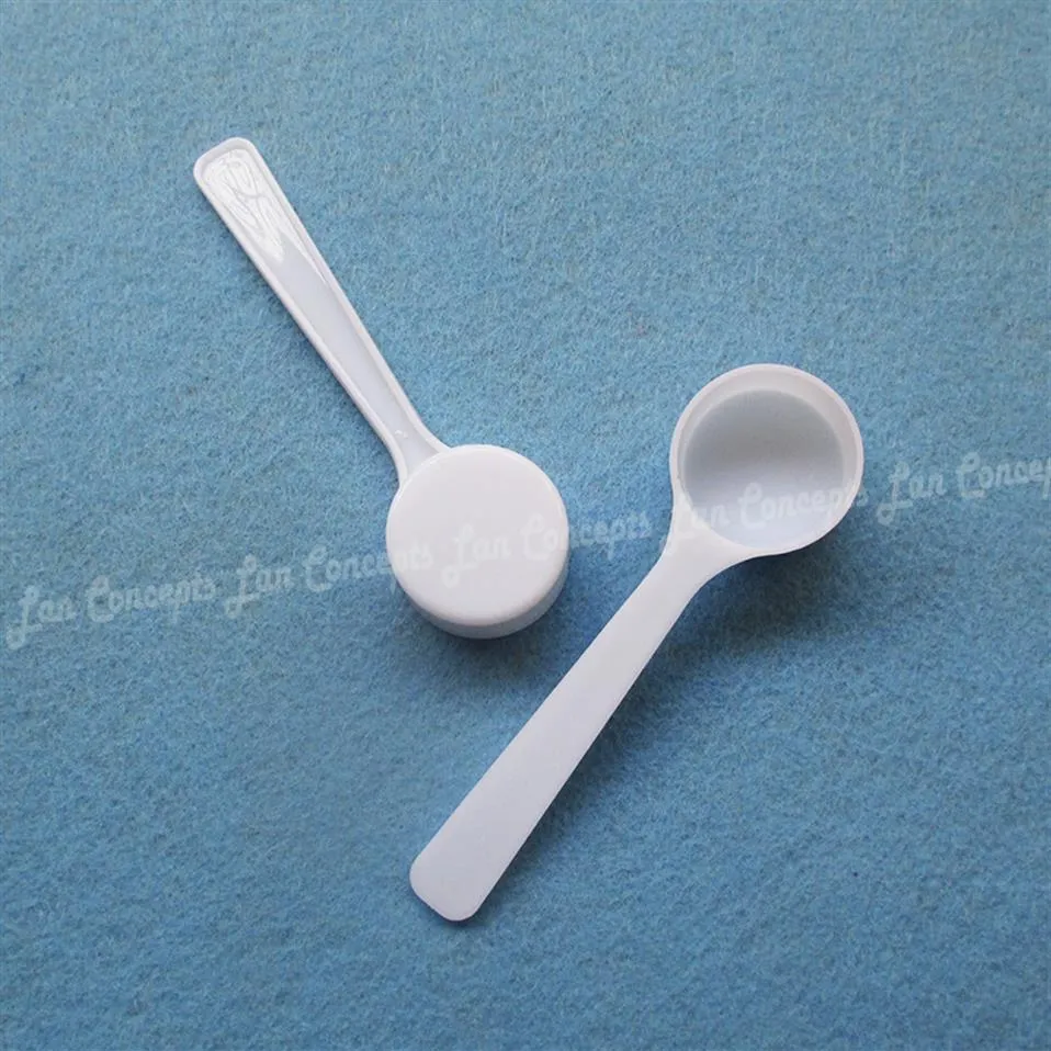 5g / 10ML Misurino in plastica da 5 grammi Cucchiaio piatto in PP  alimentare per proteine di latte in polvere liquido bianco # 173