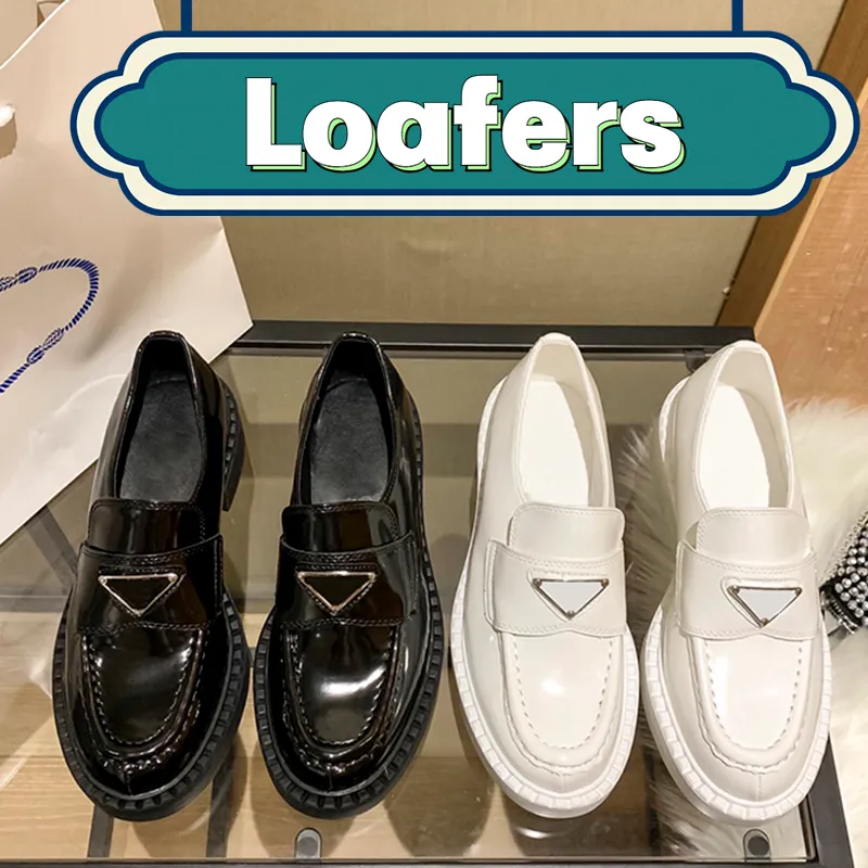 2023 Loafers Designer Dames Casual schoenen Monolith Loafer Womens Platform Sneakers Chocolade Glanzen Leers geborsteld Lederen Cloudbust Luxe sneaker-schoen