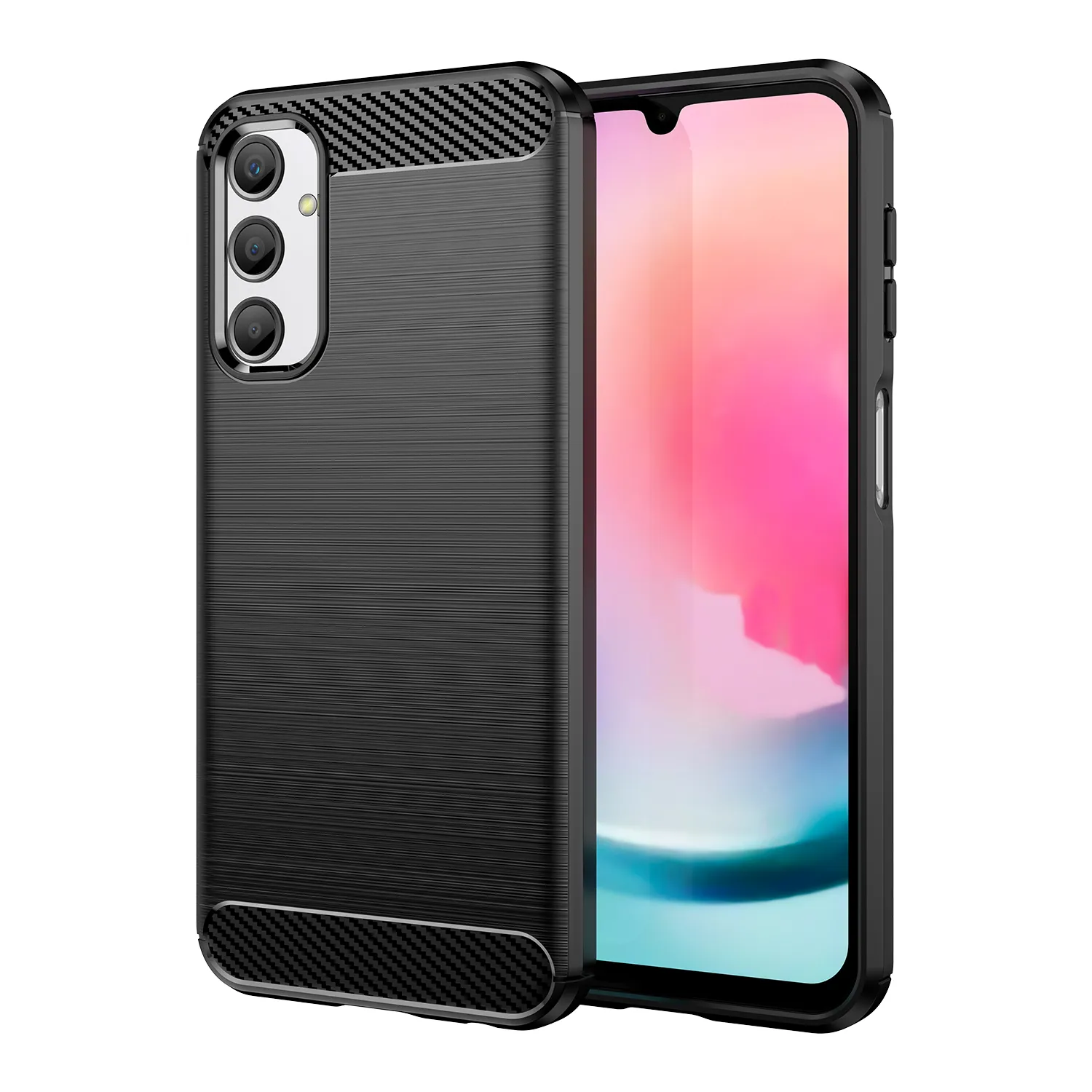 Koolstofvezel Textuur Schokbestendig Telefoon Gevallen Beschermende Slim Fit Soft TPU Siliconen Case voor Samsung Galaxy A24 4G A14 A04 A34 A54 5G