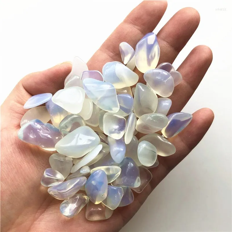 Dekoracyjne figurki 8-12 mm naturalny żwirowy opal masy pada kamienie kryształowe leczenie reiki kwarcowe kryształy 50g