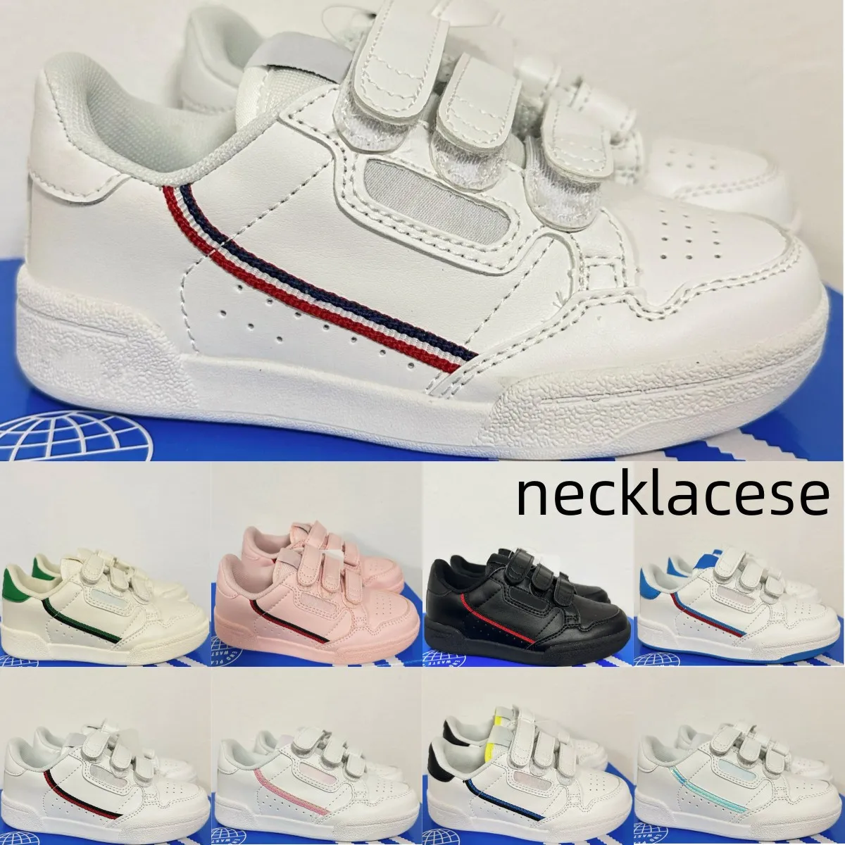 Kinderschoenen 80s Casual jongens Continentale kinderen Sneakers 80 Girls Jeugd Sport Running Schoen Toddlers Runner Outdoor Trainers Kid Athletic Sneaker Black White Pink