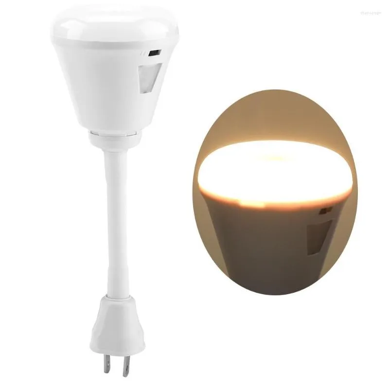 Luci notturne Luce del sensore di movimento Corpo umano Lampada a LED Spina americana AC100-240V 6W Indoor Warm White Smart PIR