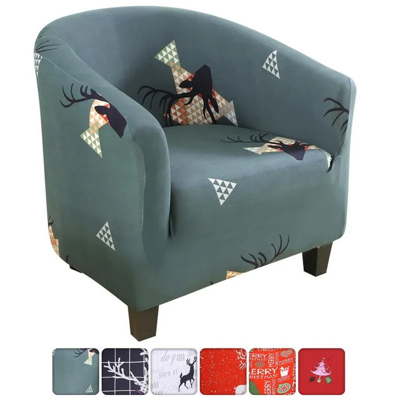 Tampas de cadeira Capa de assento de poltrona Spandex elástico Sretch Protector de móveis laváveis ​​decoração de capa de escorregamento de estiramento