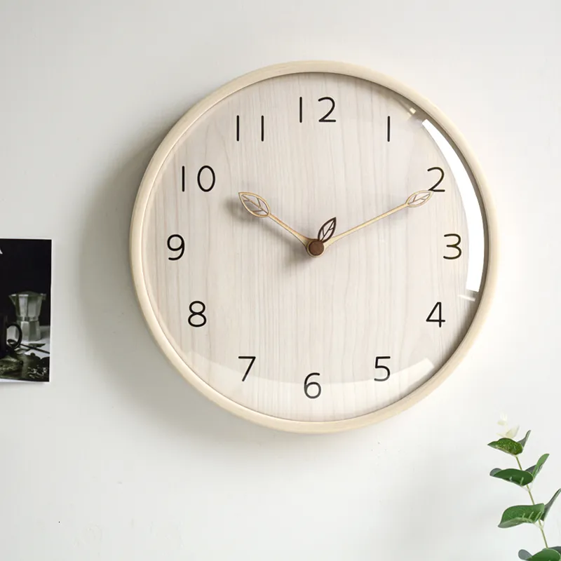 Wandklokken Solid houten wandklok moderne minimalistische woonkamer huis stille klok persoonlijkheid mode creatief Nordic Clock 230310