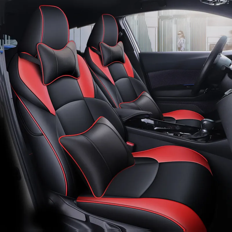 Aangepaste luxe ontwerp Styling Car Seat Covers voor Toyota CHR 2019-2022 Waterdichte lederenet Fit Automobile Interieur Volledige set