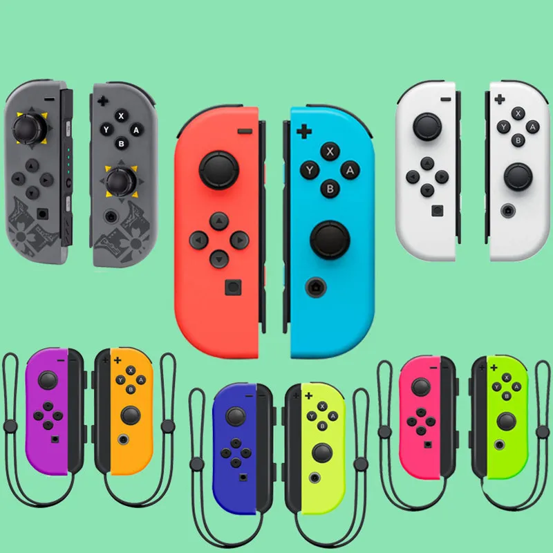 Contrôleur de manette de jeu Bluetooth sans fil 6 couleurs pour console de commutation / contrôleurs de manette de jeu NS Switch Joystick / jeu Nintendo Joy-Con avec corde à main DHL gratuit