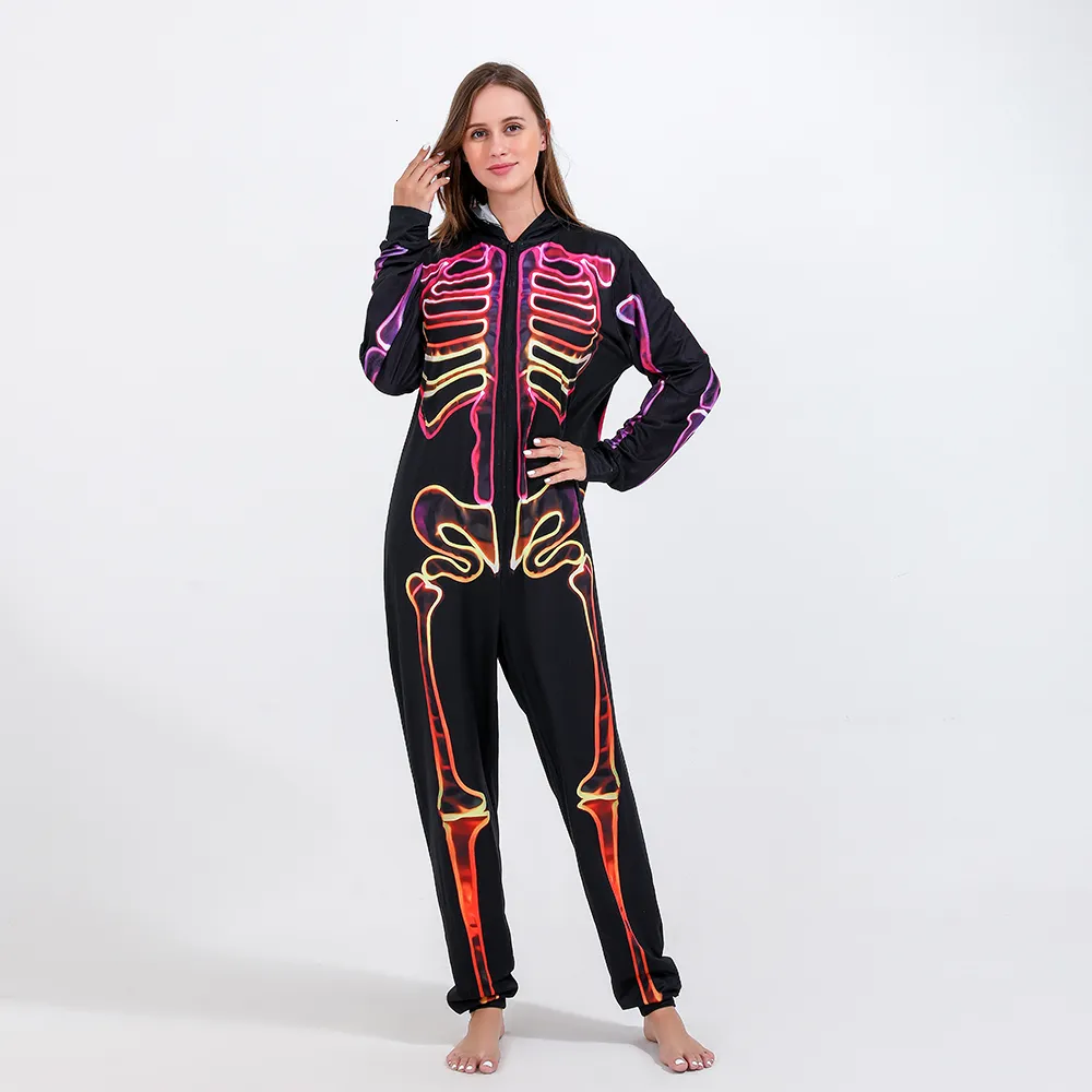 Pigiama Tuta Scheletro Halloween Festemix Costume Scheletro