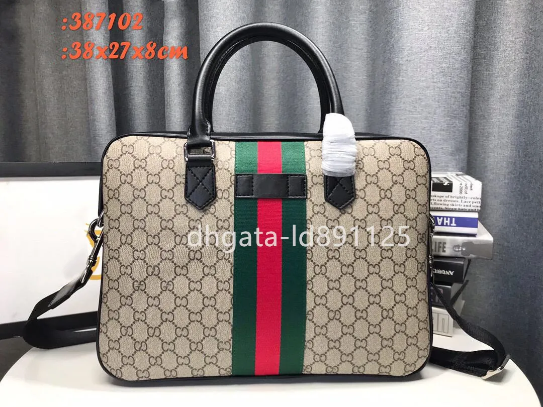 Högkvalitativ Ophidia Märke Herr Axelportfölj Svart Brun Läder Designer Handväska Business Herr Laptop Väska Messenger Bag flera färgstilar att välja mellan