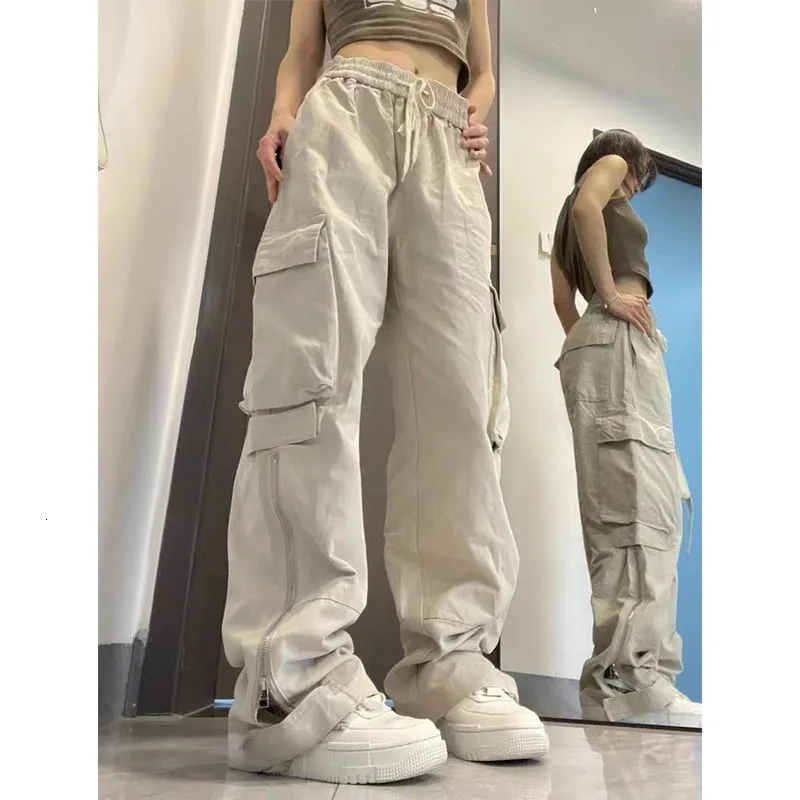 Oversized Loose Cargo Pants Womens For Women And Girls Retro Straight Casual  Streetwear With Wide Leg And Pocket Apricot Cargo Style 230310 From Kong01,  $23.18
