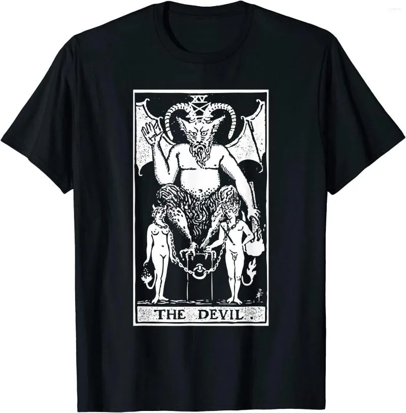 T-shirt da uomo Witch Craft Wiccan Card Witchy Gothic Spaventoso O-Collo Camicia in cotone da uomo Casual Manica corta Tees Tops Harajuku Streetwear