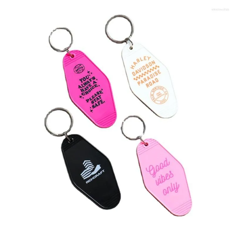 Keychains 10Pcs Vintage El Motel Keychain For KEY Tag Chain Gift Idea Indoor And Outdoor Activity O C1FC