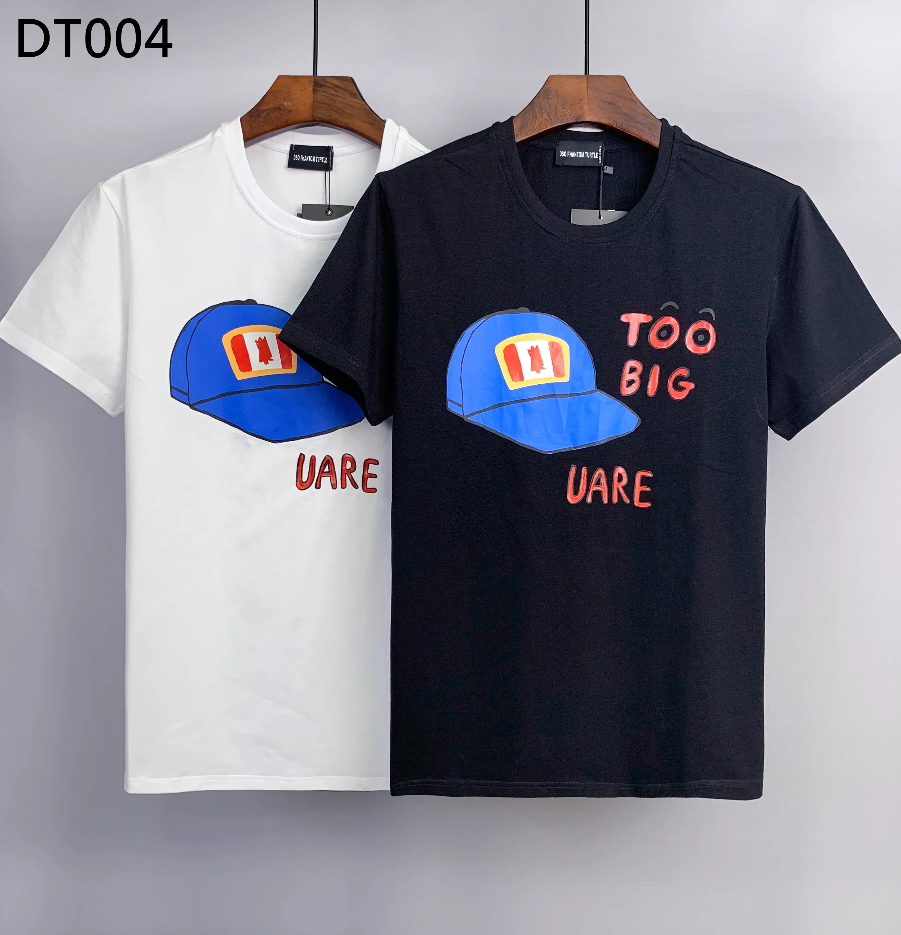 DSQ Phantom Turtle Men's T-shirts Mens Designer T Shirts Black White Cool T-shirt Men Summer Italian Fashion Casual Street T-293D