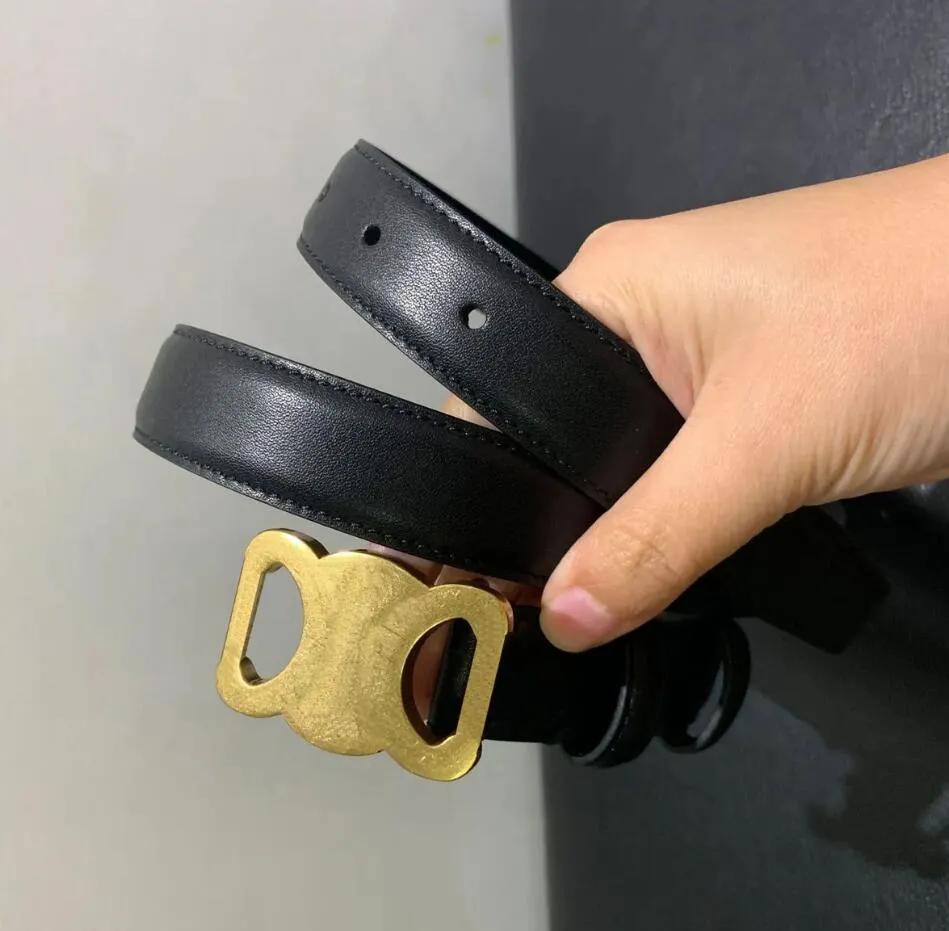 Fashion designer belt mens cintura belts for women designer luxury genuine leather 2.5CM thin waist belts gold smooth buckle ceinture 90-115cm