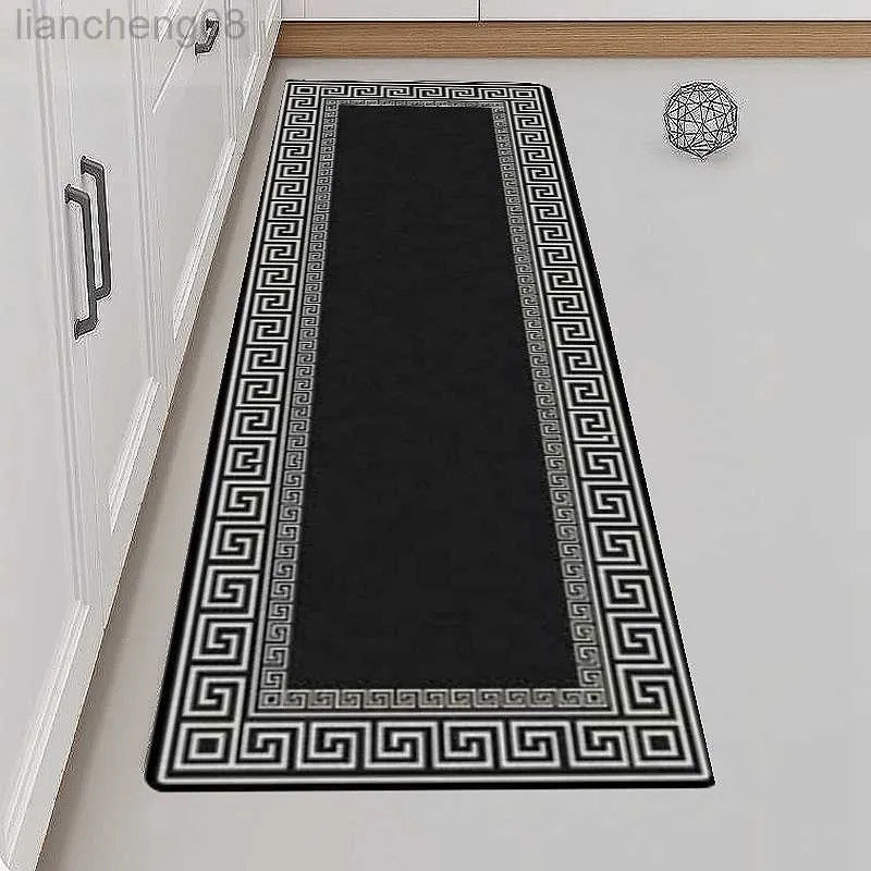 Carpets Long Kitchen Mat Absorbent Kitchen Rug Anti-slip Carpet for Bedroom Entrance Doormat Bedside Area Rugs Chinese Style Mats W0310