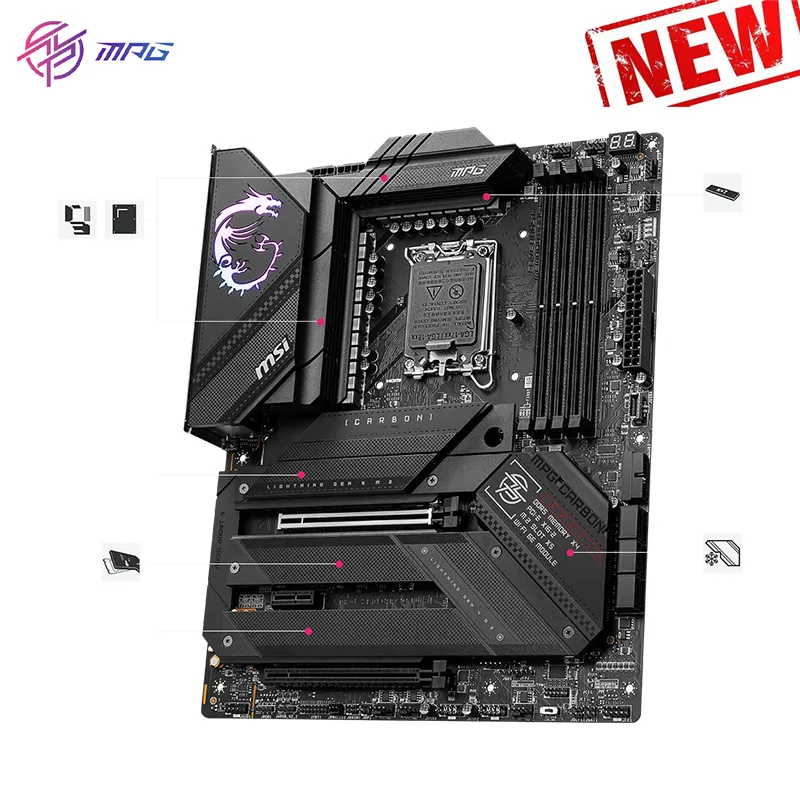 LGA 1700 Ryzen 7 5800x Motherboard DDR5 MSI MPG Z790 CARBON WIFI Z790