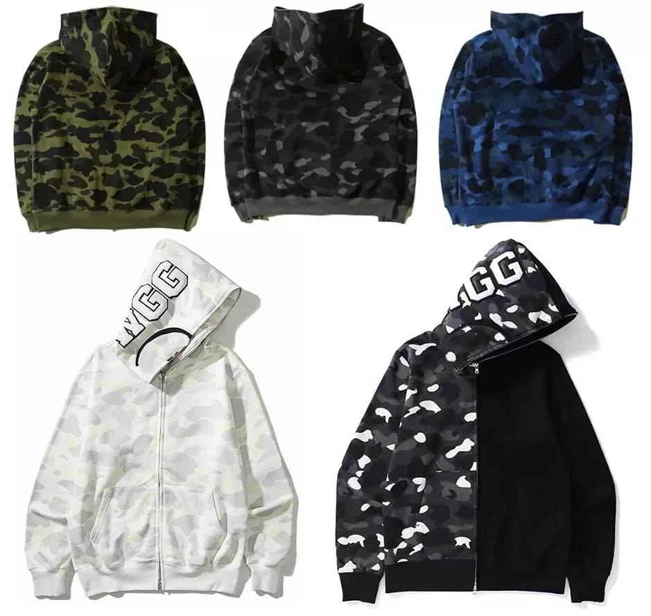 Mens Womens Hoodies 패션 남성 Deisigners Hoody 스타일리스트 만화 상어 인쇄 후드 재킷 남자 High1 품질 캐주얼 스웨터 크기 M-3XL