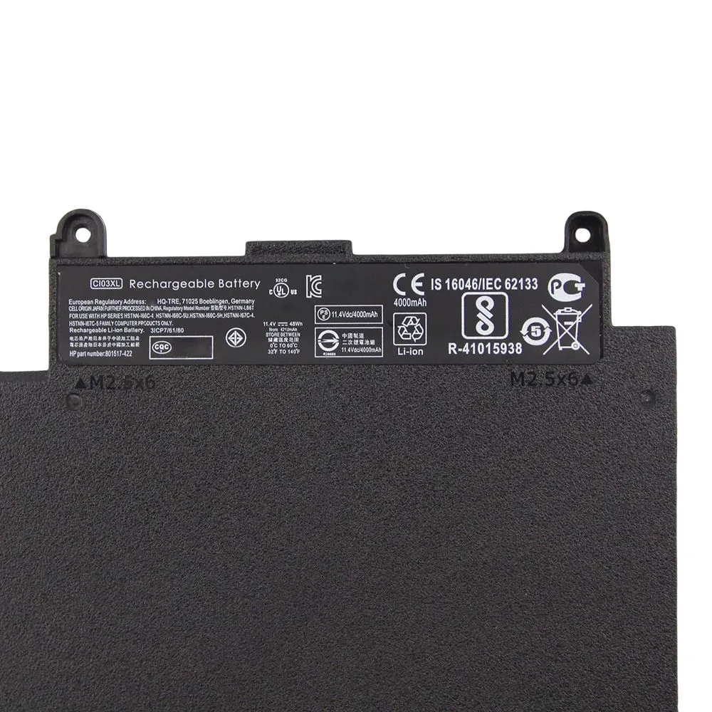 Tablet PC Pilleri CI03XL HP Probook için 640 645 650 655 G2 HSTNN-UB6Q 801517-541 HSTNN-LB6T