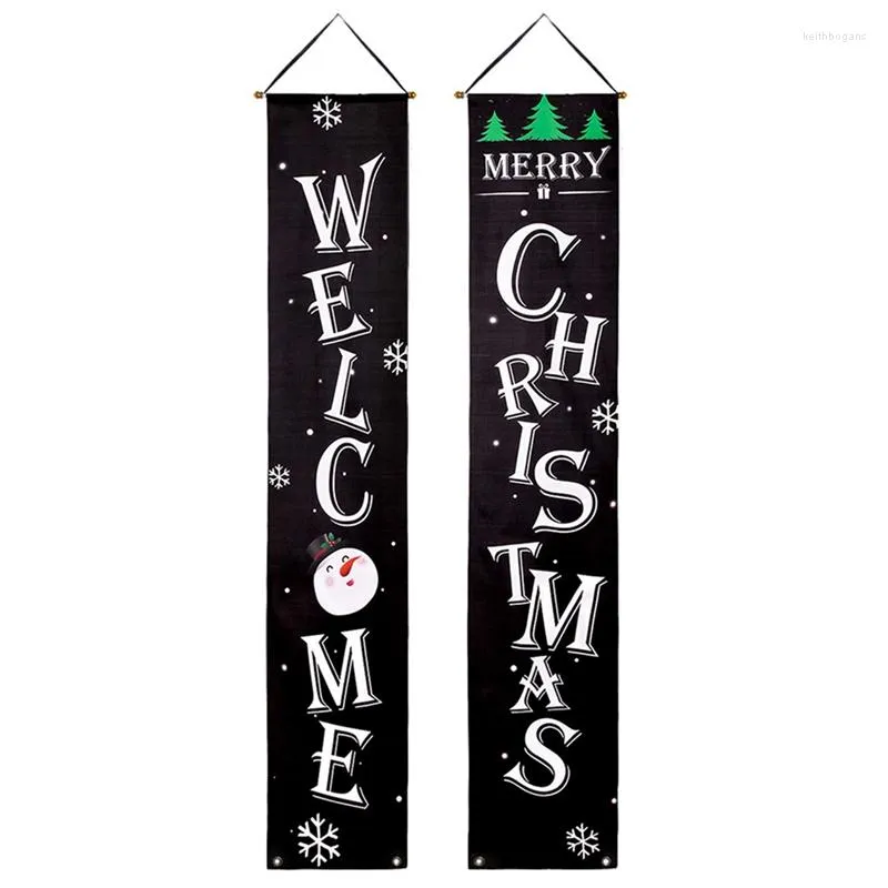 Kerstdecoraties Promotie! Veranda bord welkom en vrolijk hangen voor vakantiehuis indoor buitenmuur de