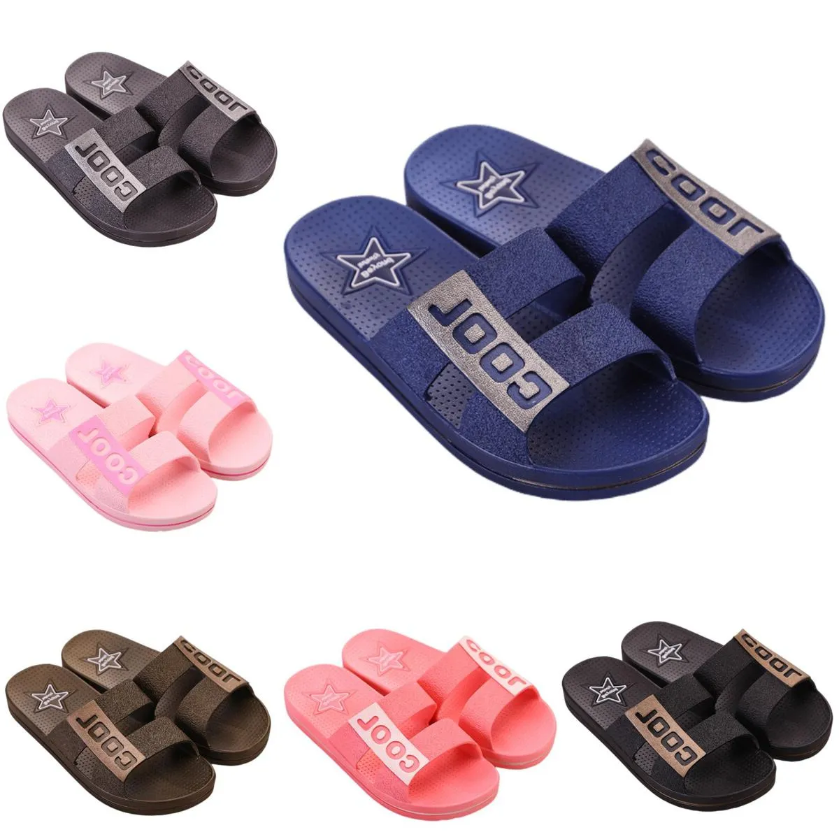 Slippers Indoor outdoor brown black coffee pink women men shoes Beach Coast bathroom antiskid sandal size 36-45