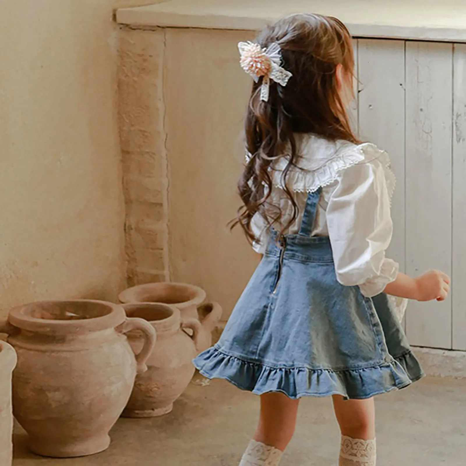 Suspender Skirt Baby Girl Denim Dress With Tutu Suspender Skirt Dress For Children Girls Ages 13-24m To 4-6y Mini Suspender Skirt Baby Girl Denim Dress With Tutu Suspender Skirt Dress For Children Girls Ages 13-24m To 4-6y Mini