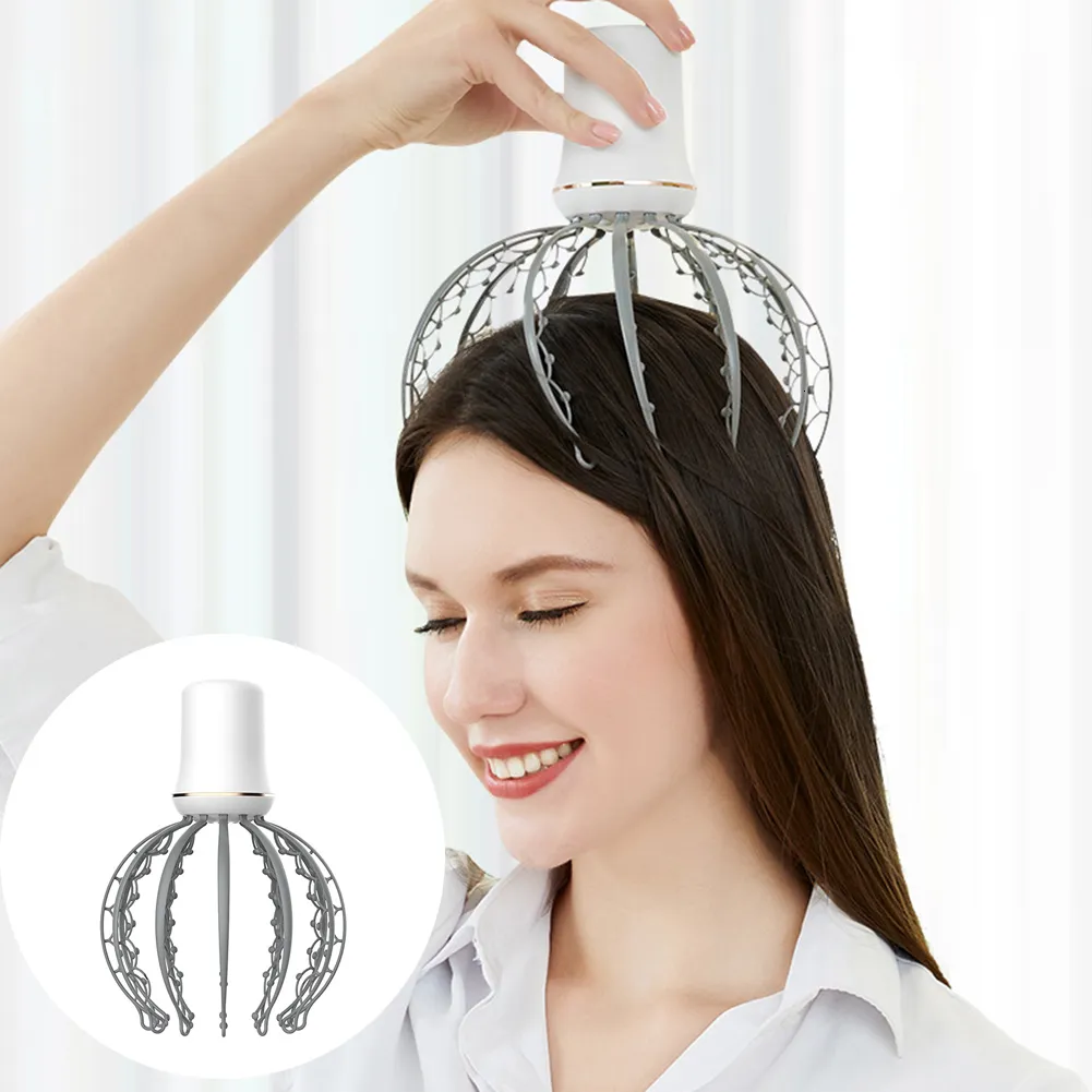 Head Massager Electric Octopus Scalp Massager Head Massage Relaxation Device Relief Remove Muscle Tension Tiredness Head Massager Instrument 230310