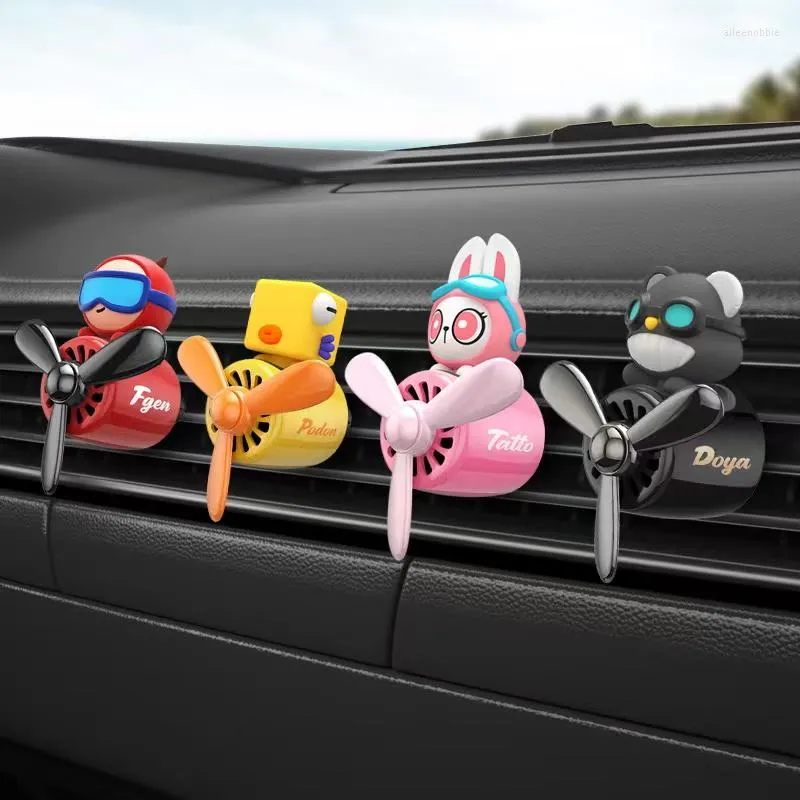 Car Air Freshener Anime Pilot Diffuser Cute Animation AC Vent Perfume