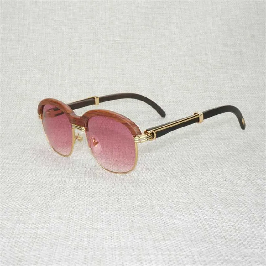 A115 Stil vintage trämivliga Wrap Solglasögon Gafas Män för utomhusrundan klara glasramar Eyewearkia 2023